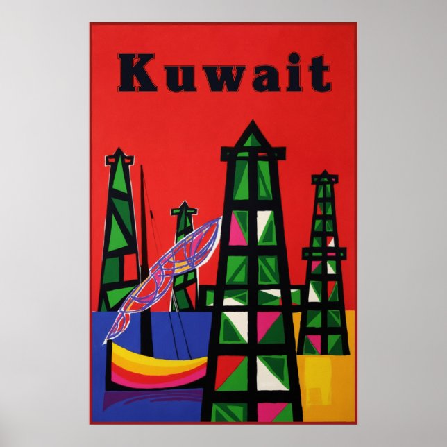 Affiche de voyage au Koweït (Devant)