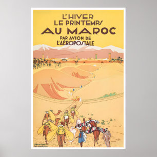 Affiche de voyage au Maroc Impression d'art maroca