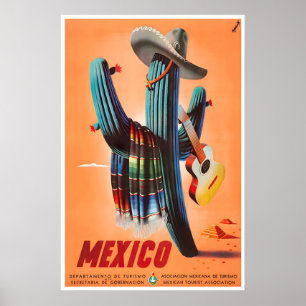 Affiche de voyage au Mexique Art mexicain Impressi