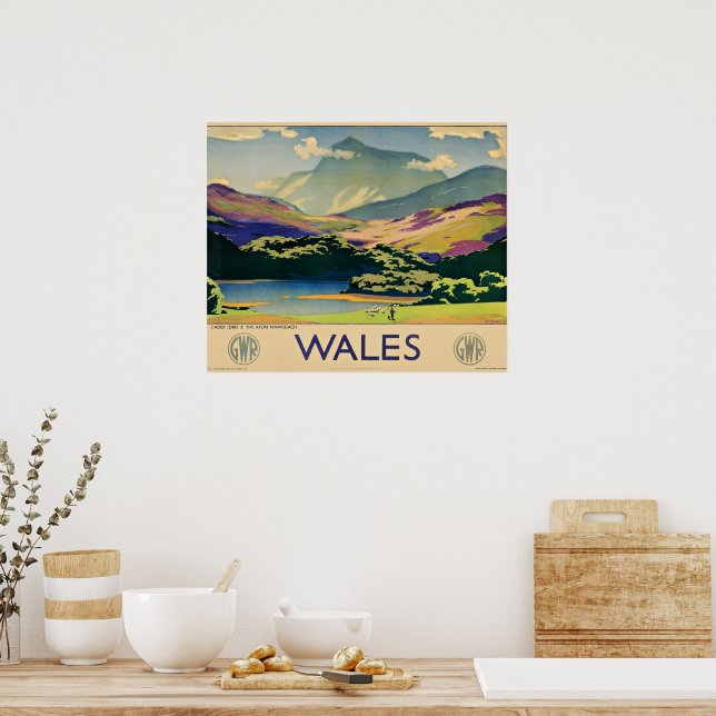 Affiche de voyage au Pays de Galles (Cuisine)