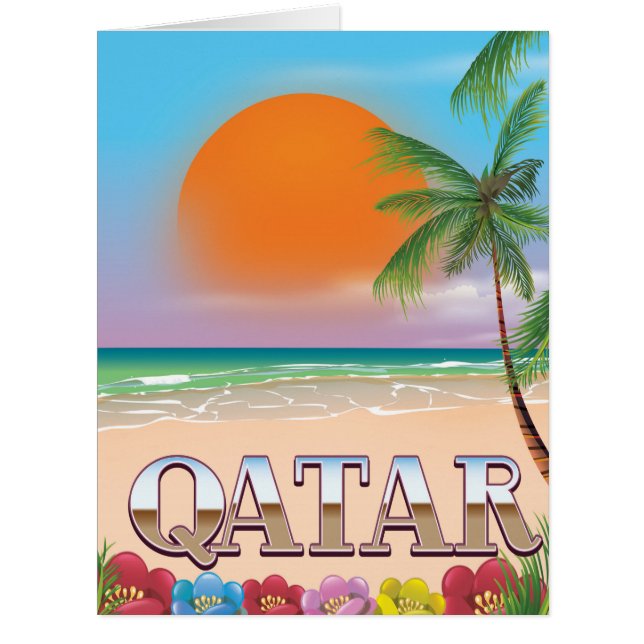 Affiche de voyage au Qatar (Devant)