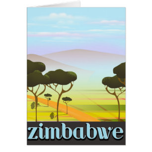 Affiche de voyage au Zimbabwe