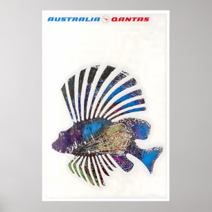 Affiche de voyage Australie Art australien Pêche