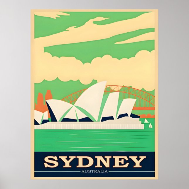 Affiche de voyage Australie Sydney (Devant)