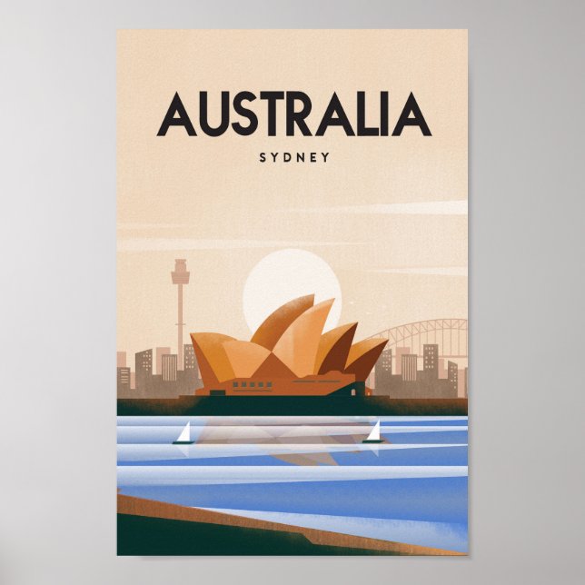 affiche de voyage Australie Sydney (Devant)