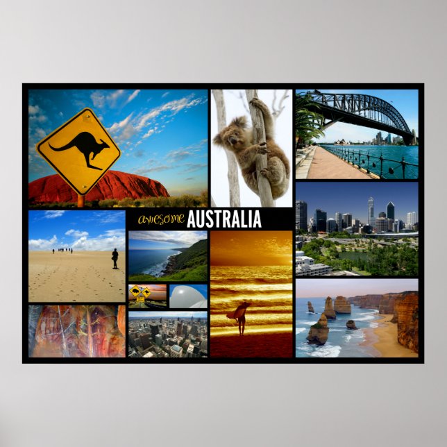 affiche de voyage australienne (Devant)