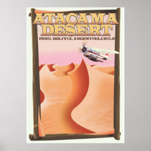 Affiche de voyage Aventure du désert d'Atacama.