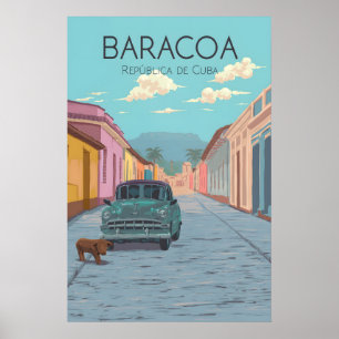 Affiche de voyage Baracoa Cuba