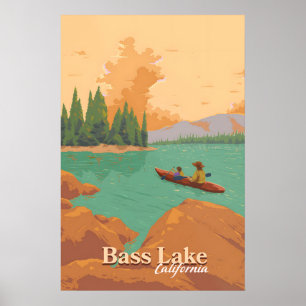 Affiche de voyage Bass Lake Californie