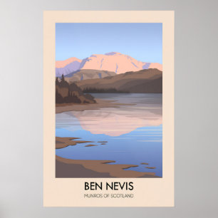 Affiche de voyage Ben Nevis Munros d'Écosse