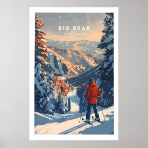 Affiche de voyage Big Bear - Californie 1
