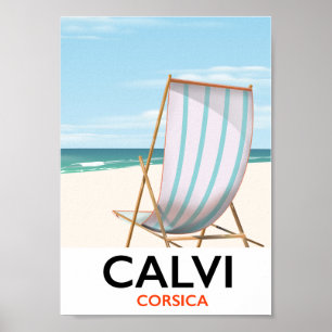Affiche de voyage Calvi Corse