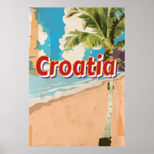 Affiche de voyage Croatie Vintage