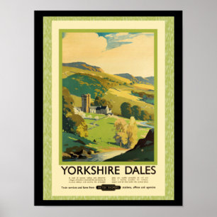 Affiche de voyage dans les Yorkshire Dales