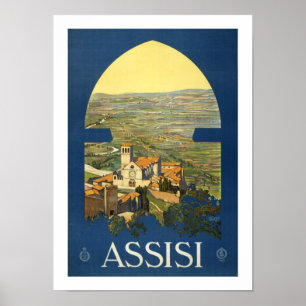 Affiche de voyage d'Assisi