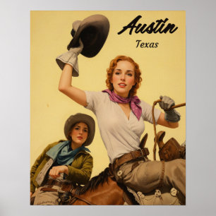 Affiche de voyage d'Austin, Texas