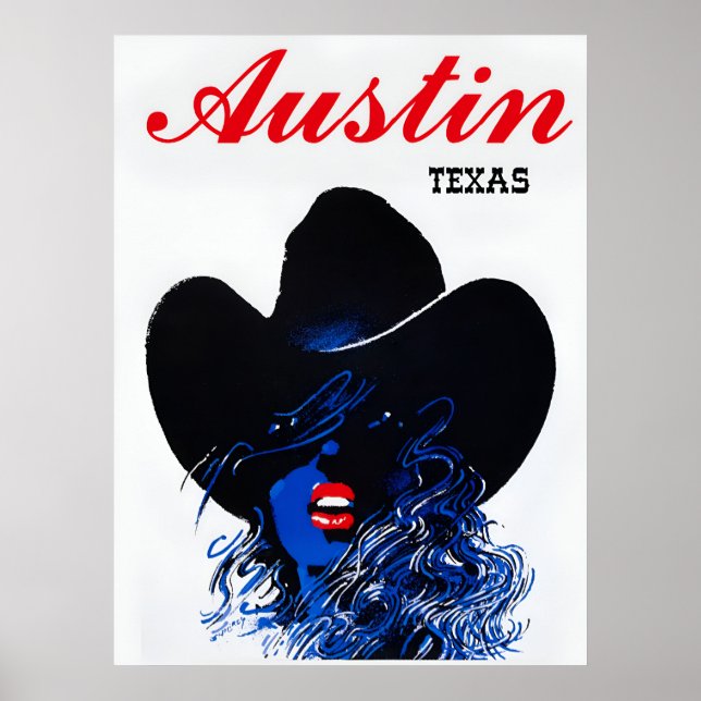 Affiche de voyage d'Austin, Texas (Devant)