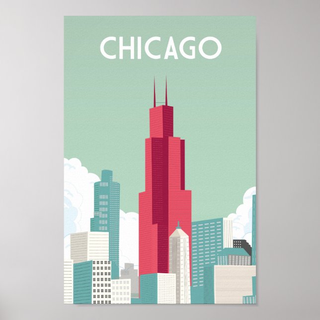 Affiche de voyage de Chicago (Devant)