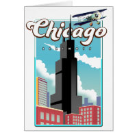 Affiche de voyage de Chicago Illinois USA