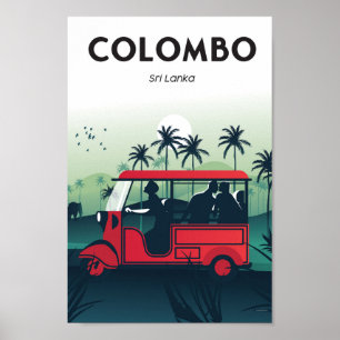 Affiche de voyage de Colombo Sri Lanka