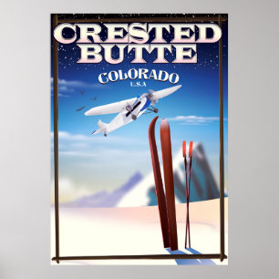 Affiche de voyage de Crested Butte Colorado