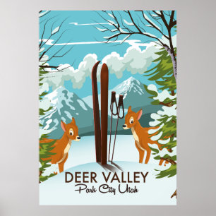 Affiche de voyage de Deer Valley Park City Utah sk