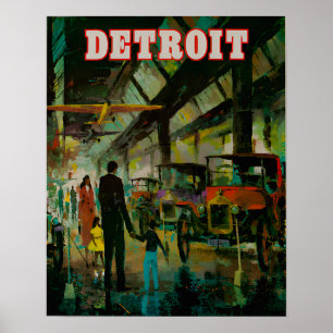 Affiche de voyage de Détroit