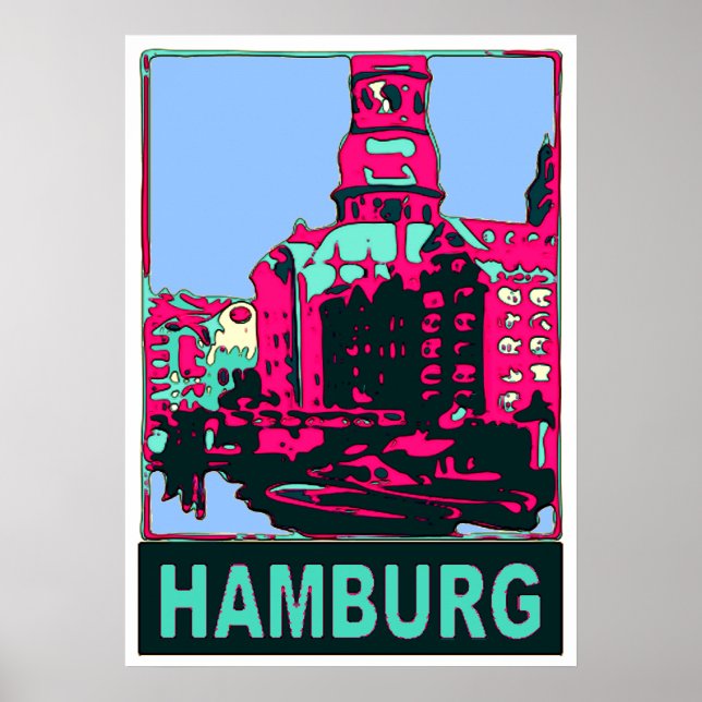 Affiche de voyage de Hambourg (Devant)