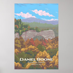 Affiche de voyage de la forêt nationale Daniel Boo