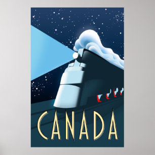 Affiche de voyage de la locomotive Canada