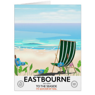 Affiche de voyage de la plage d'Eastbourne Sussex