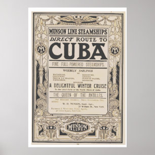 Affiche De Voyage De La Reine Vintage Des Antilles