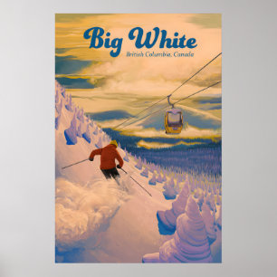Affiche de voyage de la station de ski Big White C