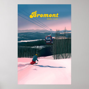 Affiche de voyage de la station de ski Bromont Can