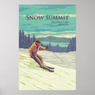Affiche de voyage de la station de ski Snow Summit