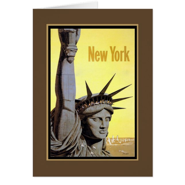affiche de voyage de la statue de la liberté de ne (Devant)