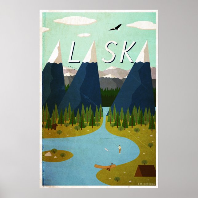 Affiche de voyage de l'Alaska (Devant)
