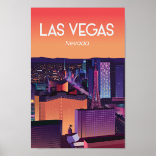 Affiche de voyage de Las vegas nevada
