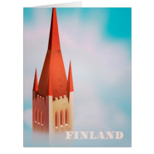 Affiche de voyage de l'église de Finlande