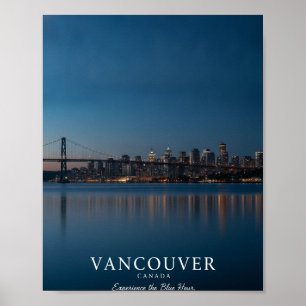 Affiche de voyage de l'heure bleue à Vancouver, Ca