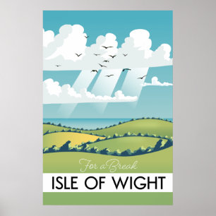 affiche de voyage de l'île de Wight.