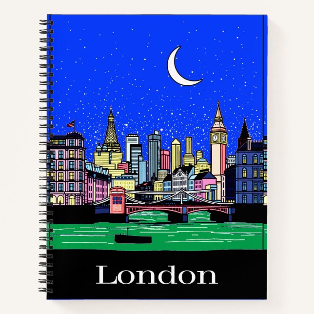 Affiche de voyage de Londres par Night Journal (Devant)