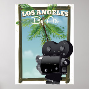 Affiche de voyage de Los Angeles Movie Camera
