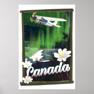 Affiche de voyage de montagne au Canada