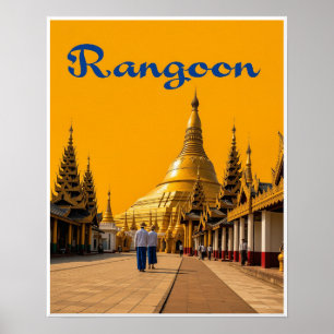 Affiche de voyage de Rangoun