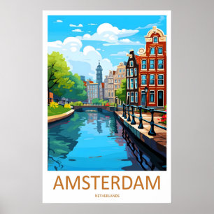 Affiche de voyage de ski à Amsterdam Parc National