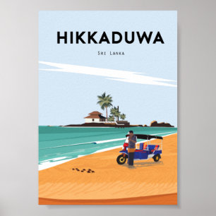 Affiche de voyage de Sri lanka Hikkaduwa