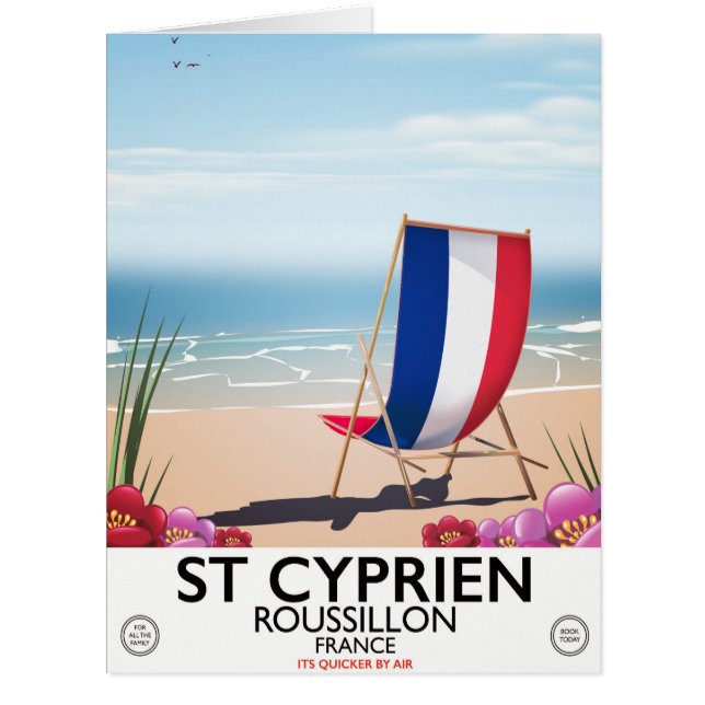 Affiche de voyage de St Cyprien, Roussillon France (Devant)