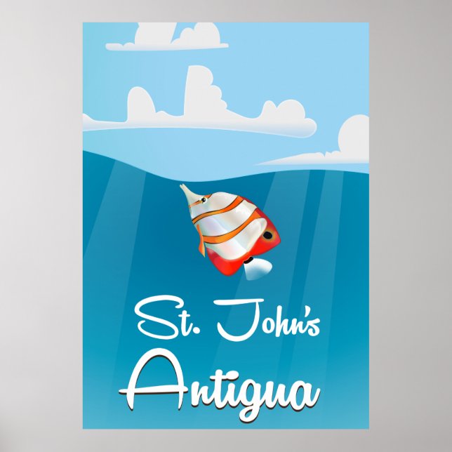 Affiche de voyage de St. John's, Antigua-et-Barbud (Devant)