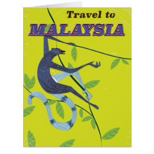 Affiche de voyage de style vintage en Malaisie